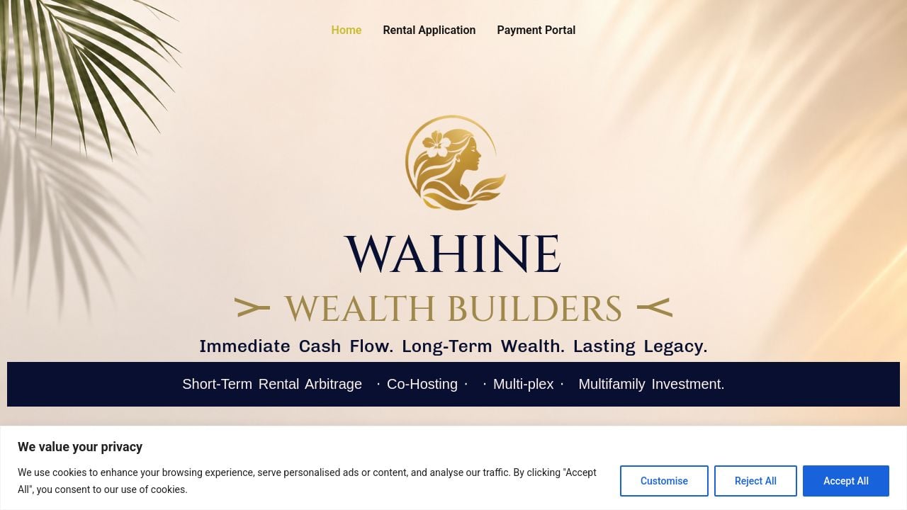 Screenshot of Wahinewealthbuilder.com