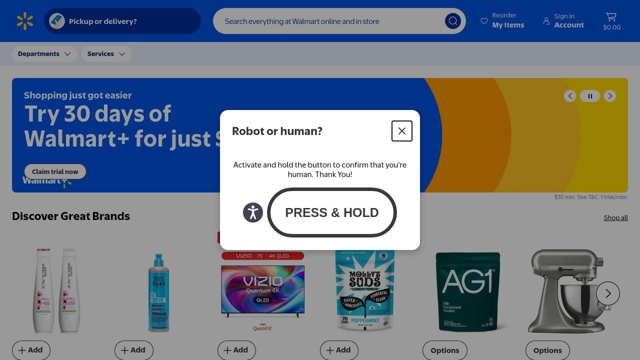 Screenshot of Walmart.com