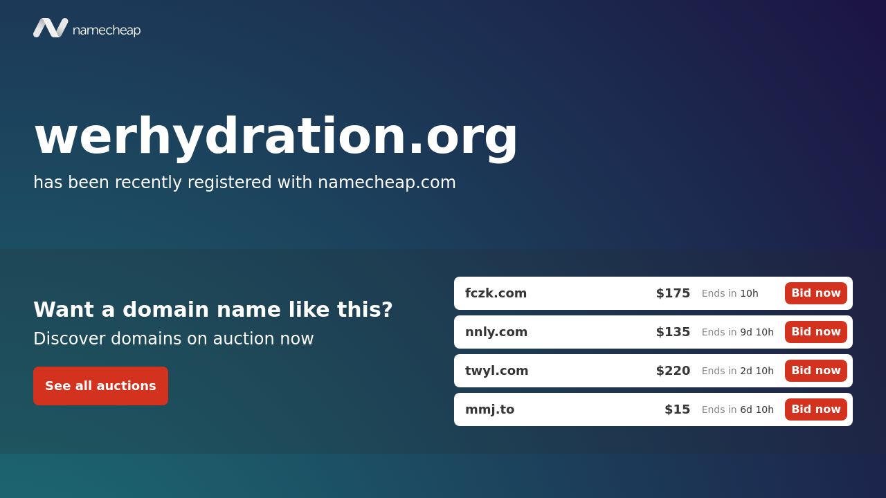 Screenshot of Werhydration.org