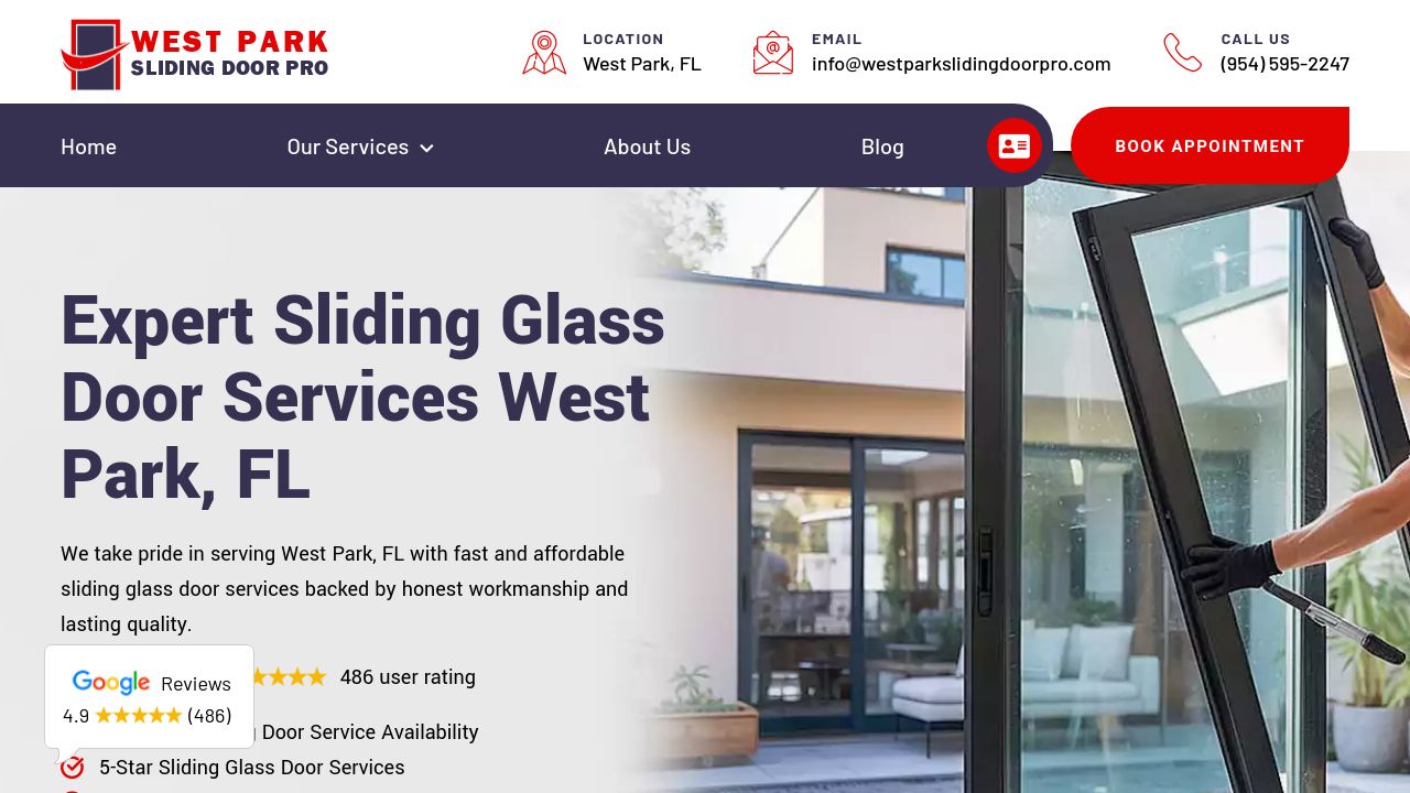 Screenshot of Westparkslidingdoorpro.com