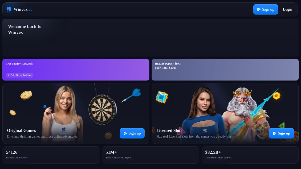 Screenshot of Winvex.cc