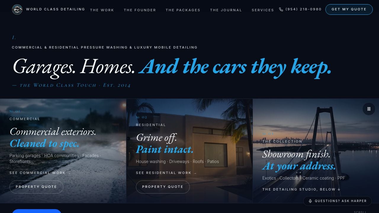 Screenshot of Worldclassdetailing.com