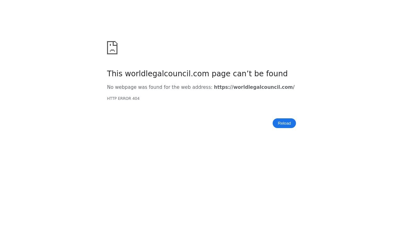 Screenshot of Worldlegalcouncil.com