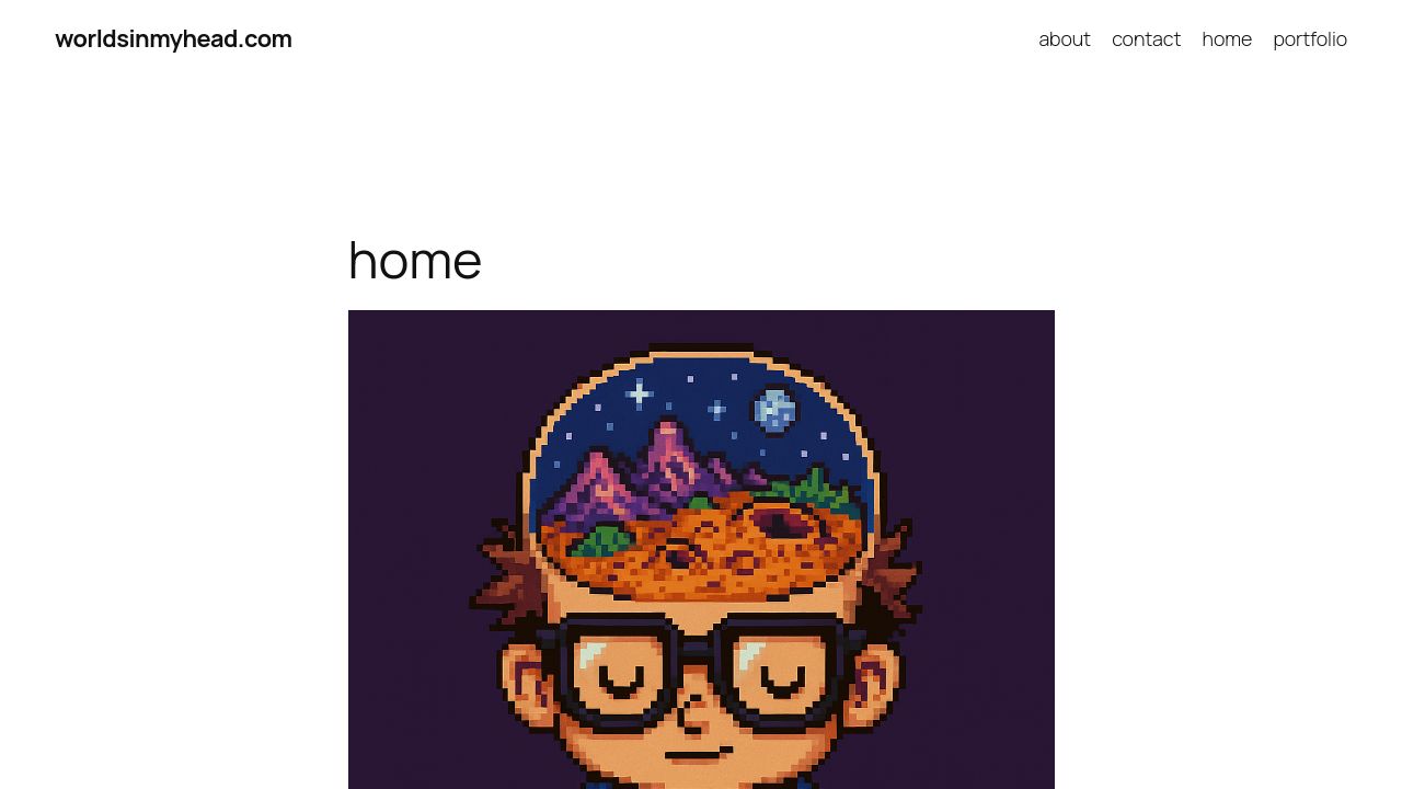 Screenshot of Worldsinmyhead.com
