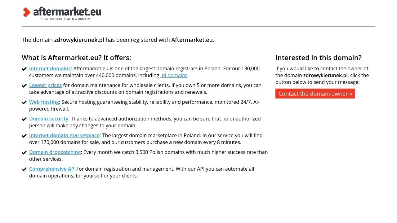 Screenshot of Zdrowykierunek.pl