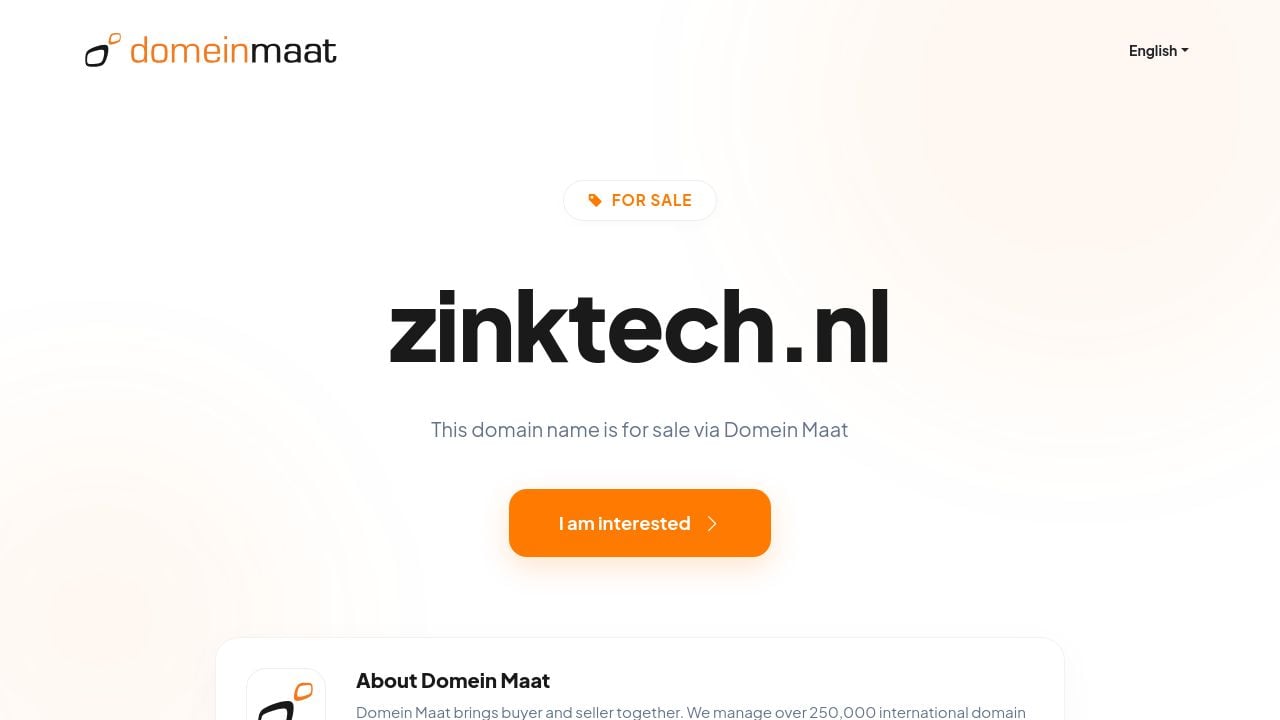 Screenshot of Zinktech.nl