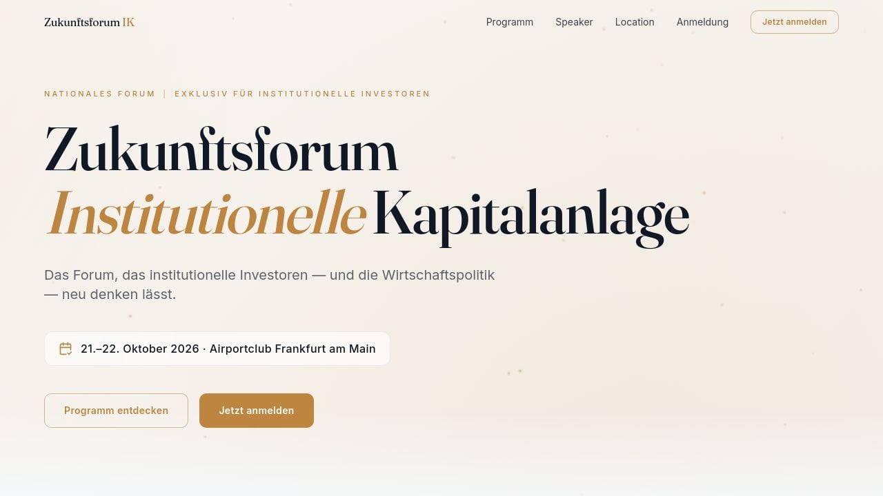 Screenshot of Zukunftsforum-kapitalanlage.com