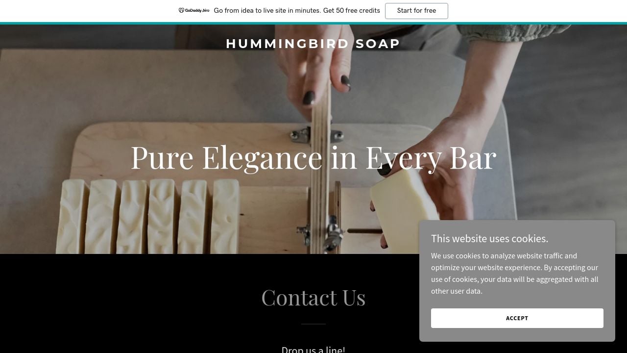 Screenshot of 4hummingbirdsoap.com