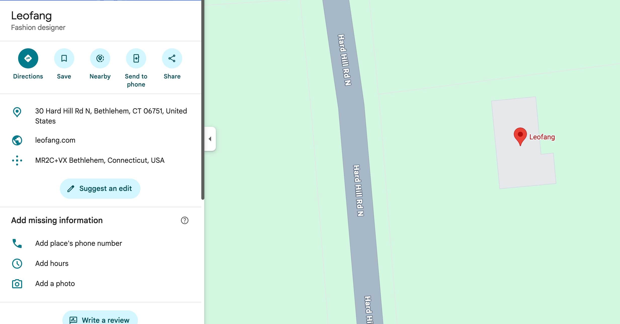 Leofang.com Review: Is Leofang Legit or a Scam Fashion Store? 3 Screenshot taken from Google Maps showing there is Leofang business mentioned