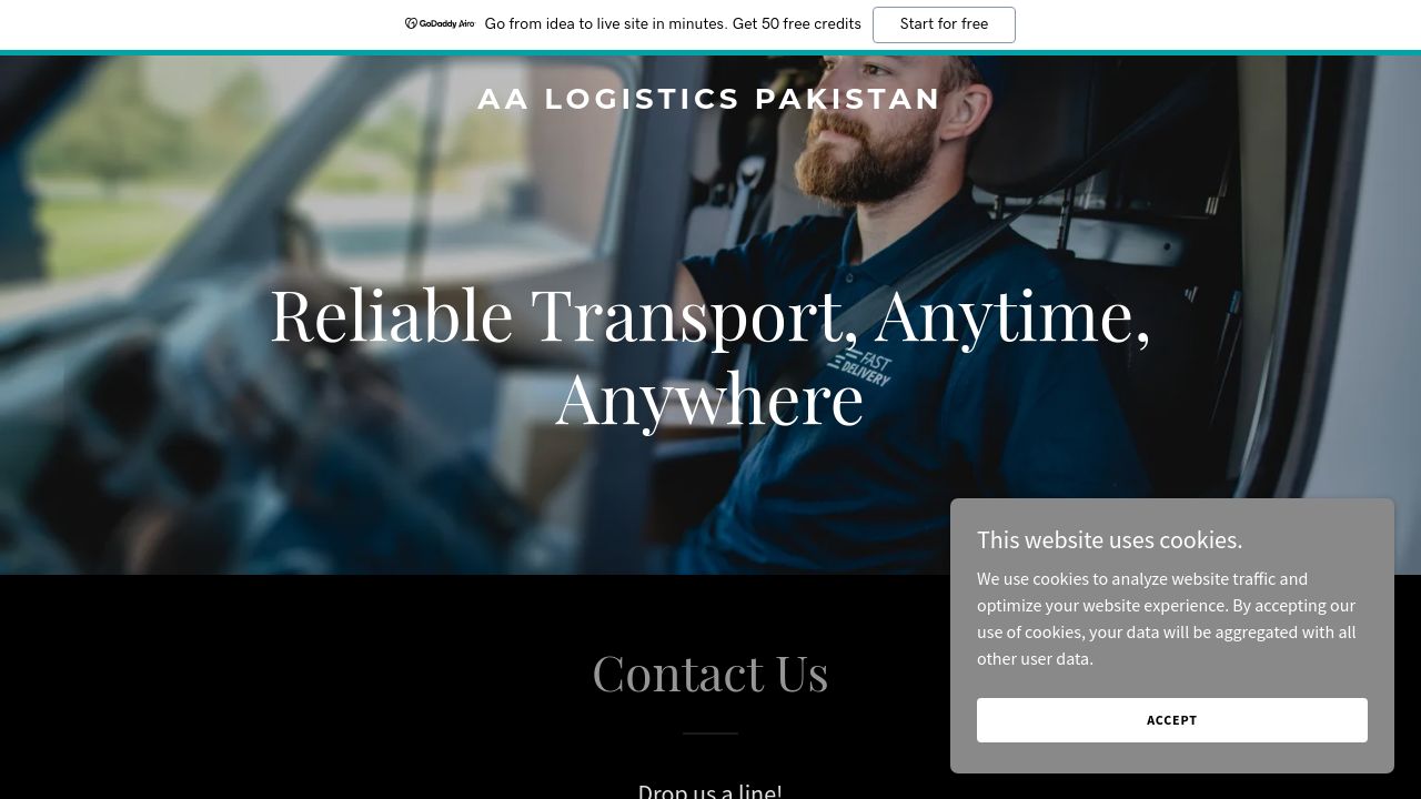 Screenshot of Aalogisticspakistan.com