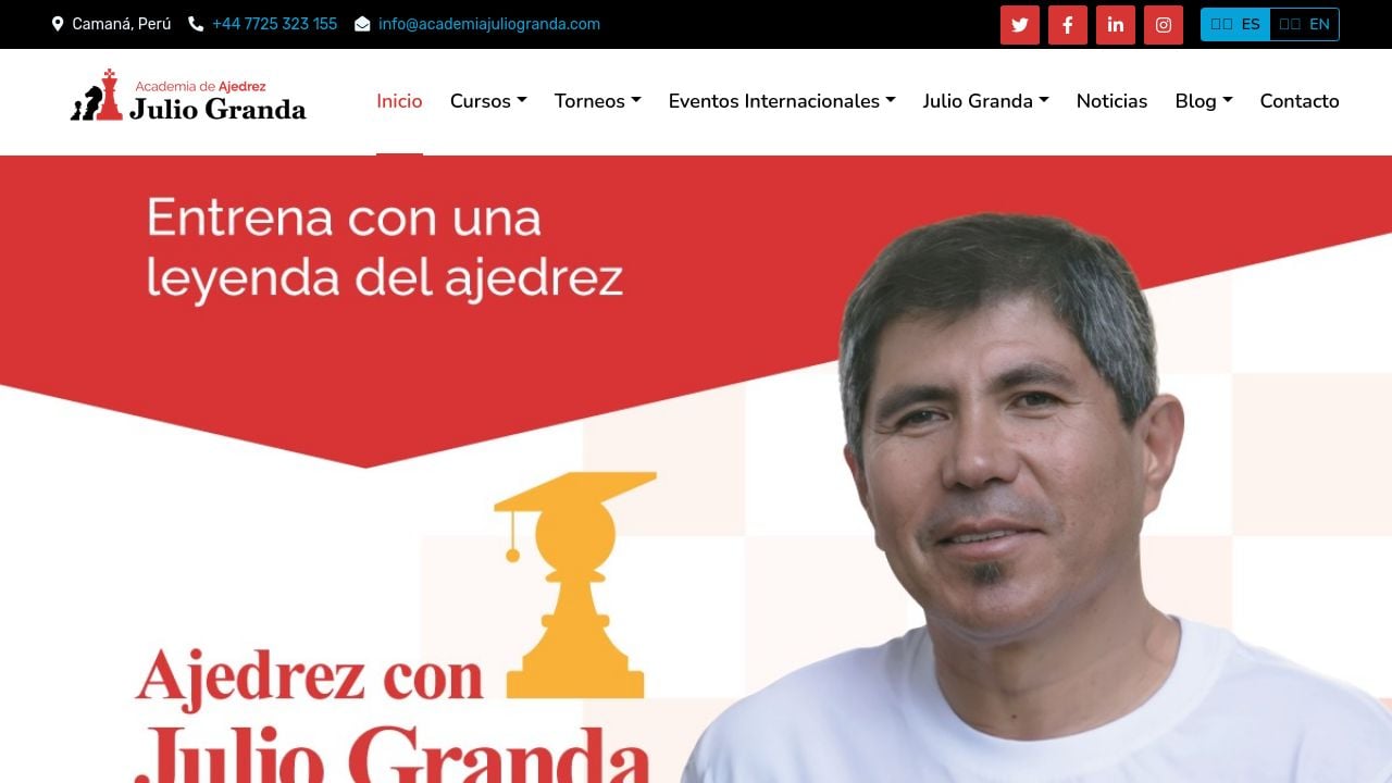 Screenshot of Academiajuliogranda.com