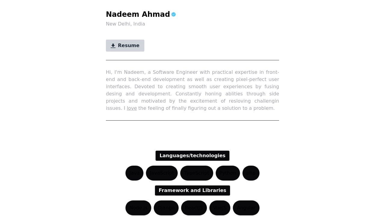 Screenshot of Ahmadnadeem.xyz