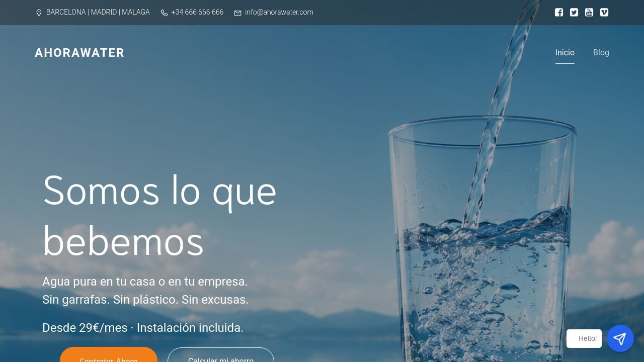 Screenshot of Ahorawater.com