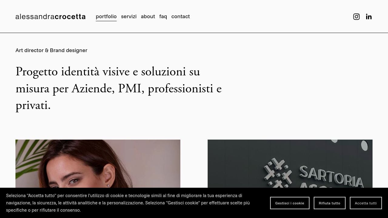 Screenshot of Alessandracrocetta.com
