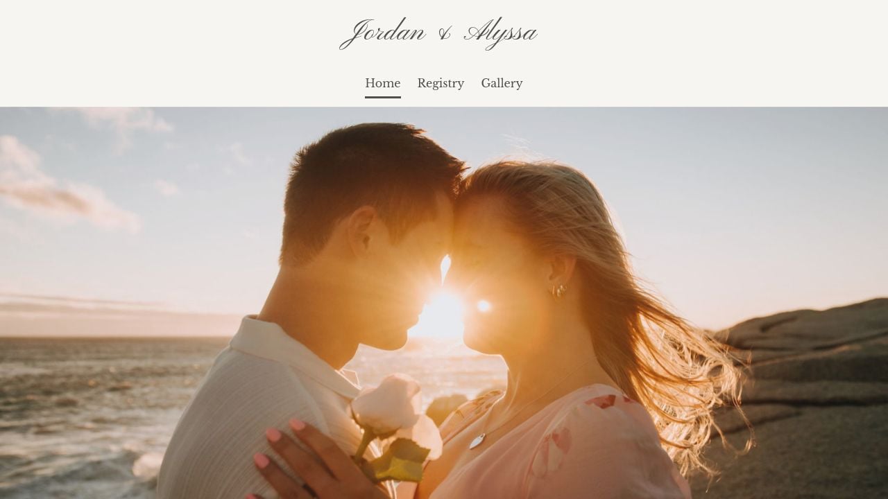 Screenshot of Alyssaandjordanwedding2027.com