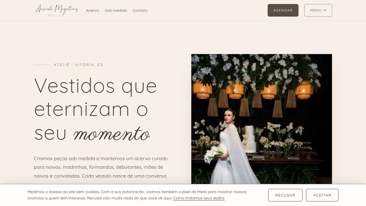 Screenshot of Amandamagalhaesatelier.com.br