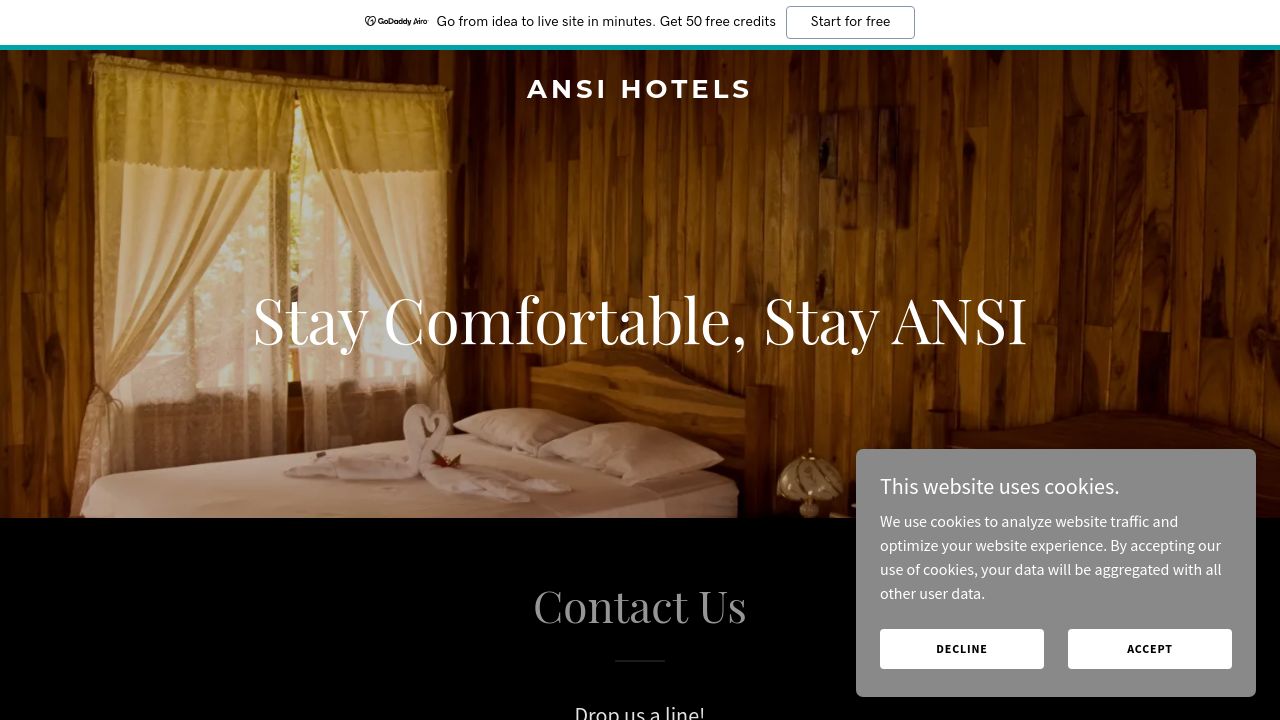 Screenshot of Ansihotels.com