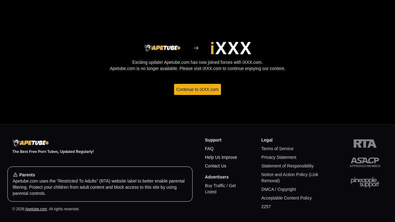 Screenshot of Apetube.com