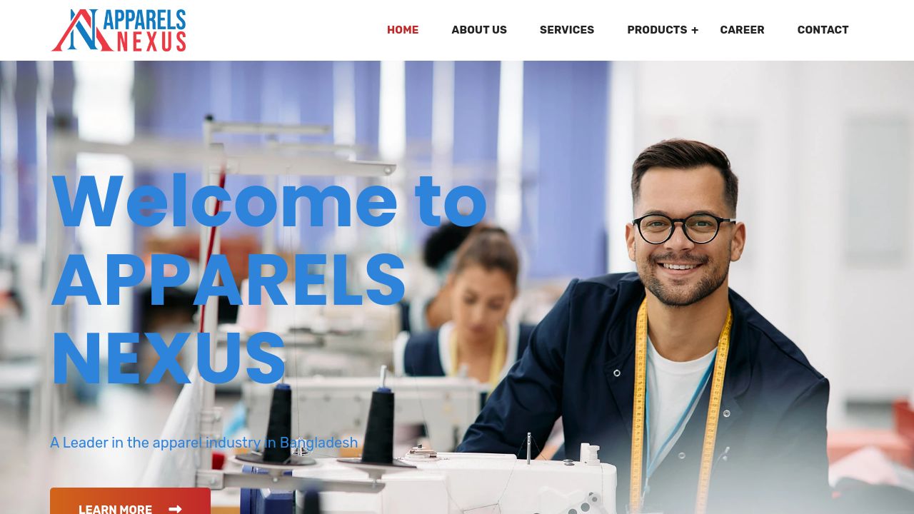 Screenshot of Apparelsnexus.com
