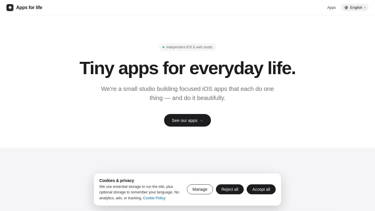 Screenshot of Appsforlife.net