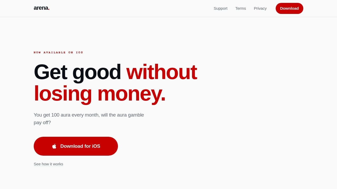 Screenshot of Arenaios.com