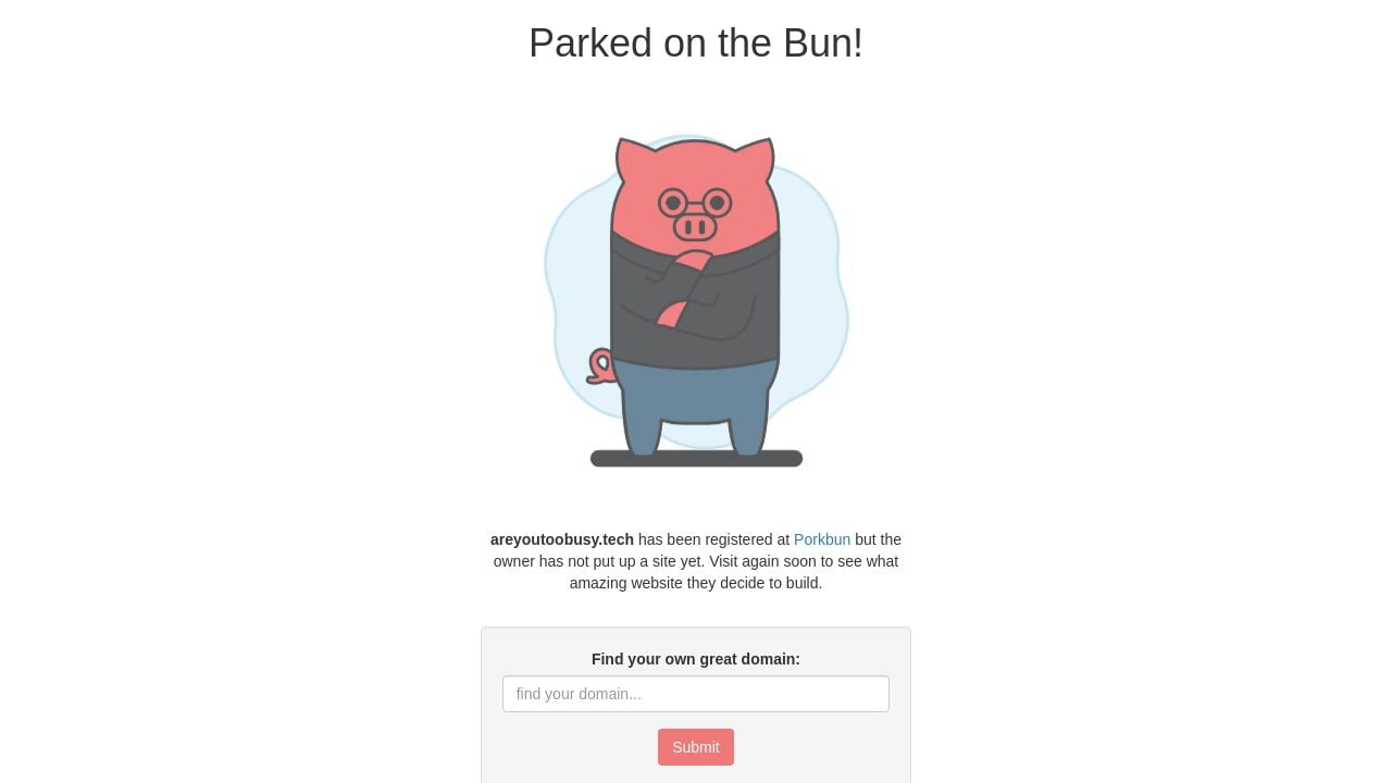 Screenshot of Areyoutoobusy.tech