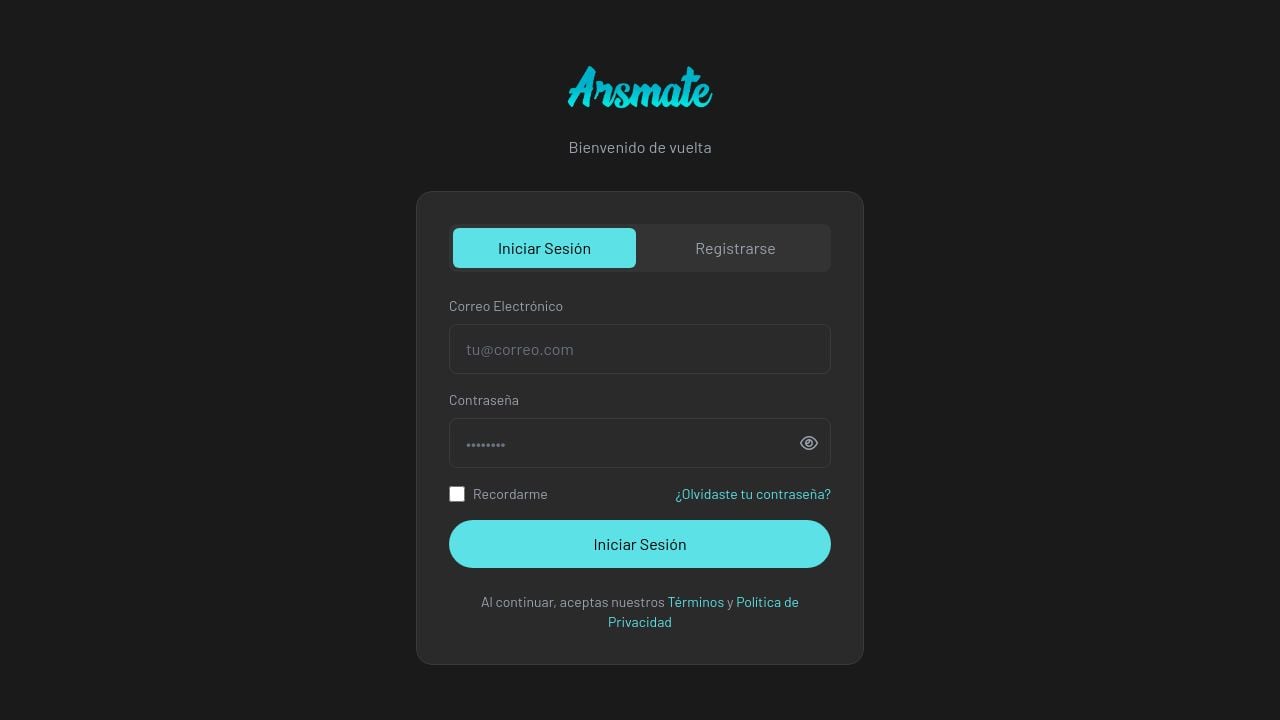 Screenshot of Arsmate.com