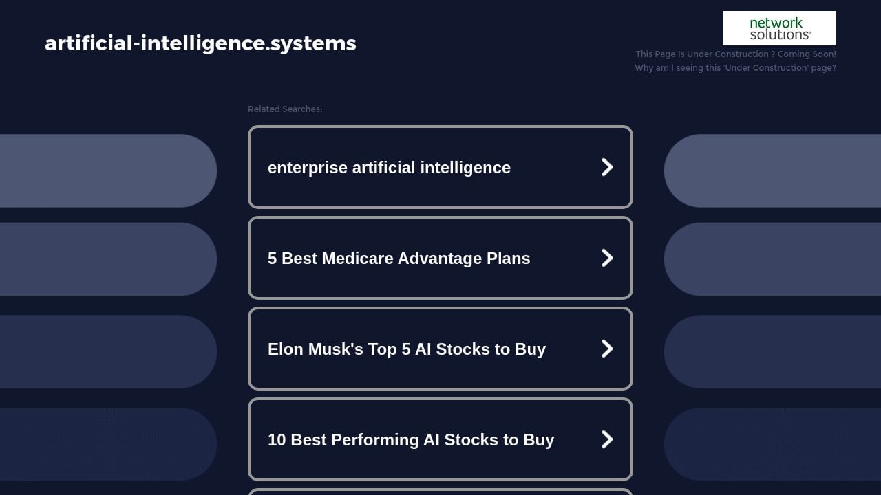 Screenshot of Artificial-intelligence.systems