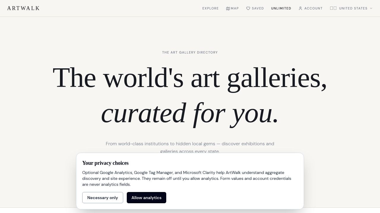 Screenshot of Artwalk.earth
