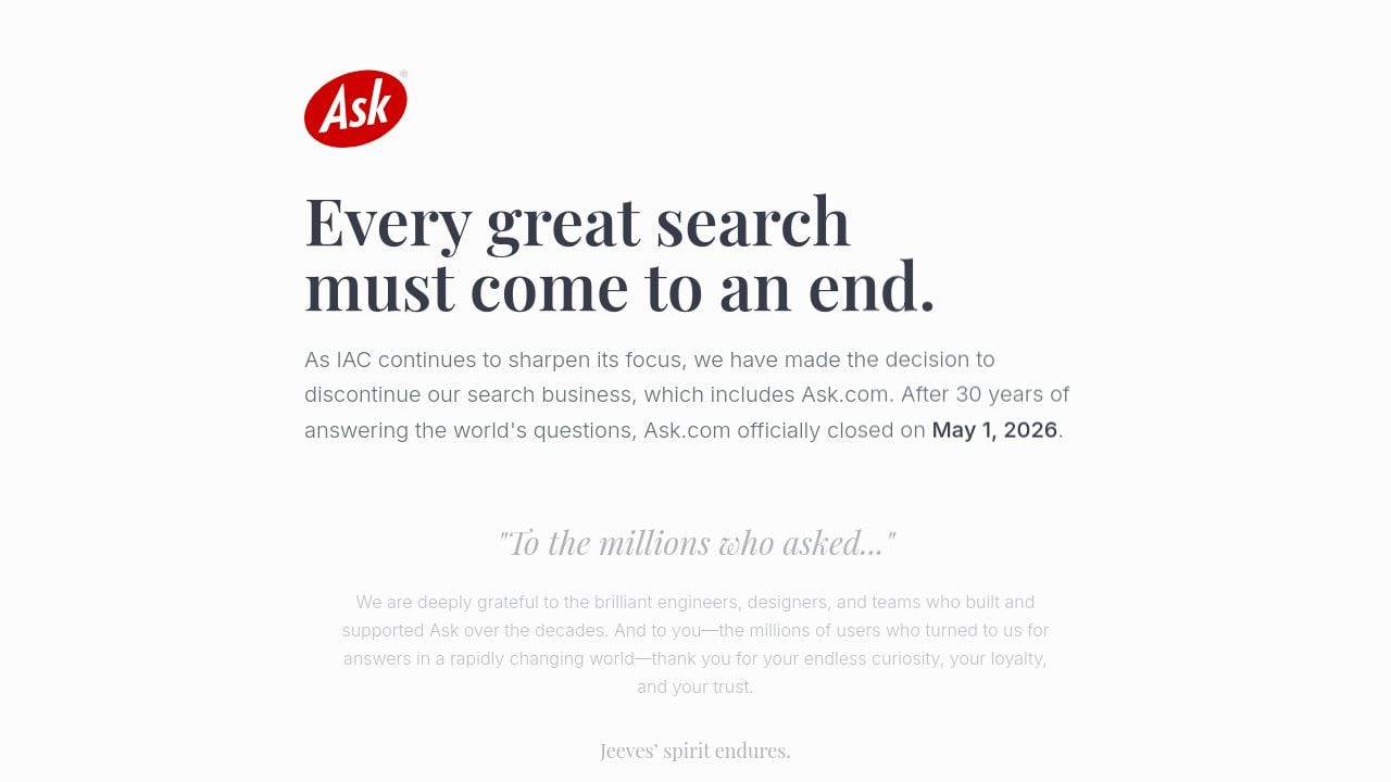 Screenshot of Ask.com