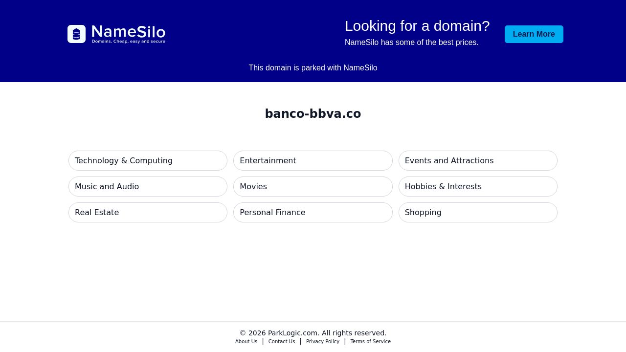 Screenshot of Banco-bbva.co