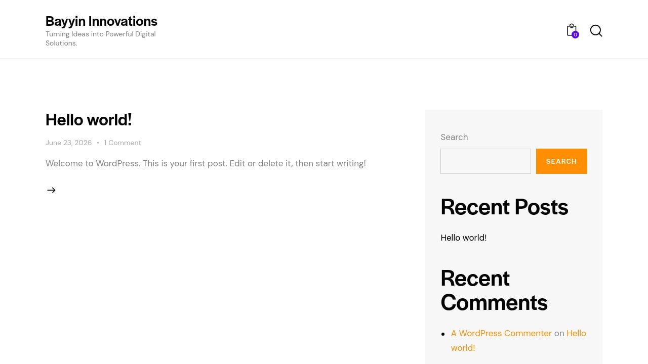 Screenshot of Bayyininnovations.com