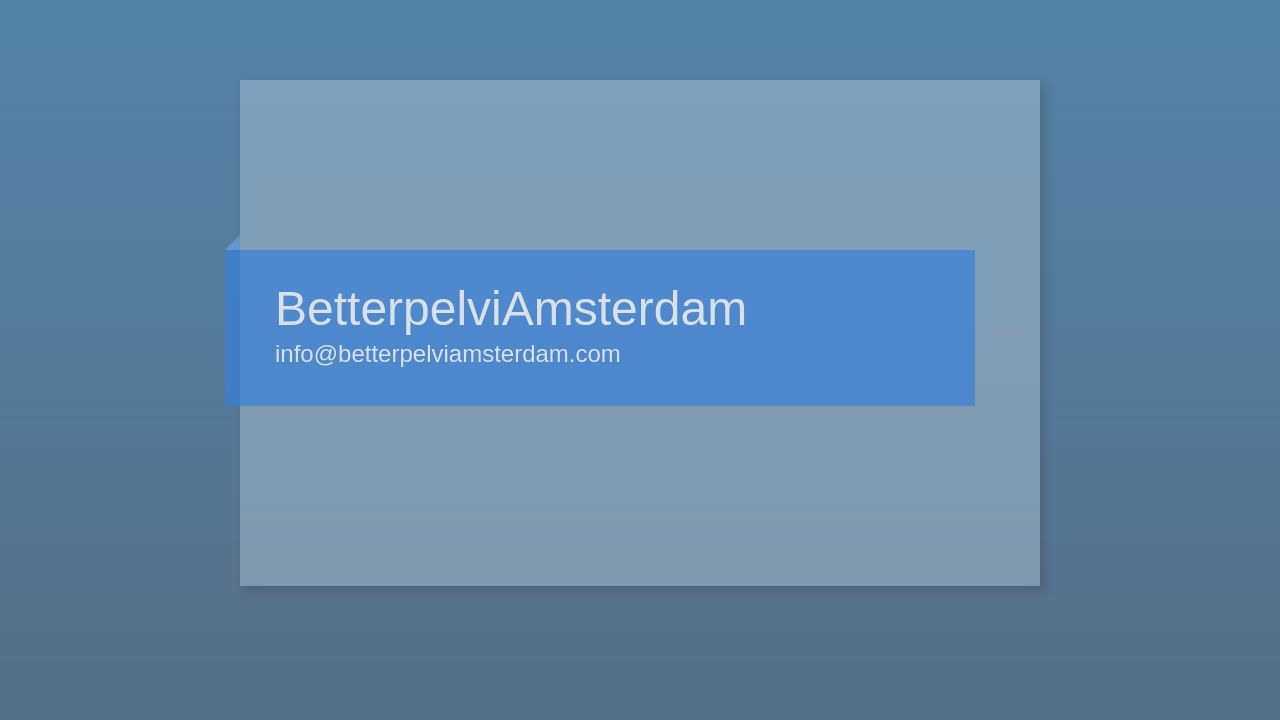 Screenshot of Betterpelviamsterdam.com