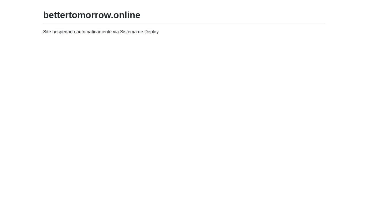 Screenshot of Bettertomorrow.online