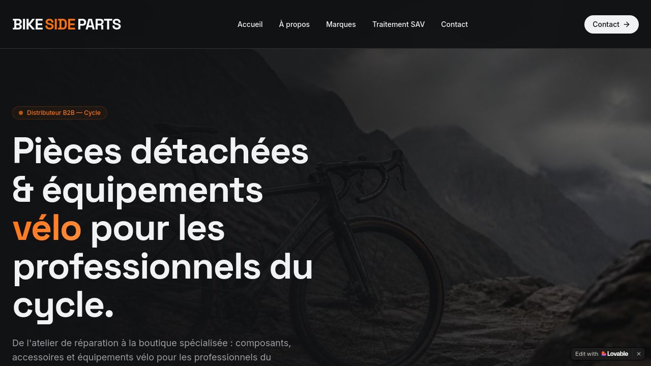 Screenshot of Bikesideparts.com