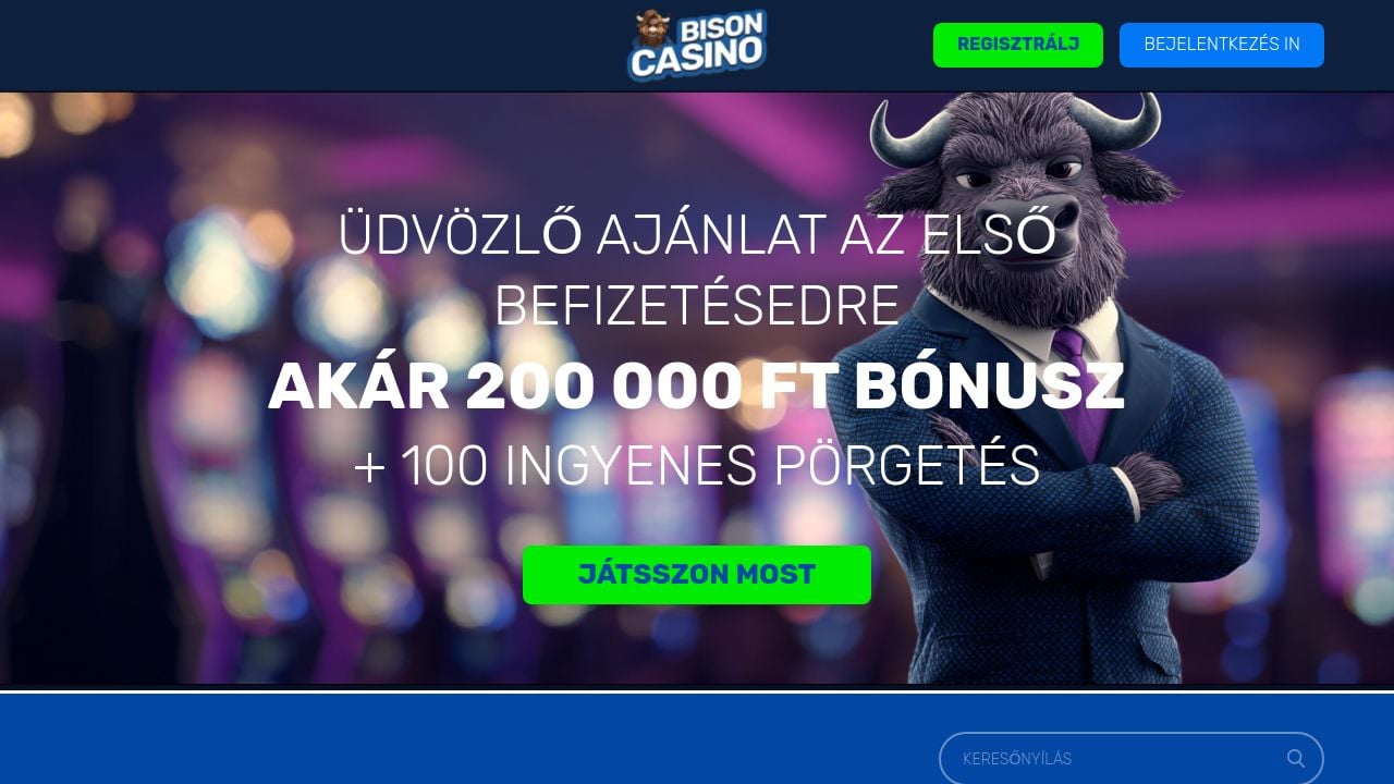 Screenshot of Bisoncasinohu.net