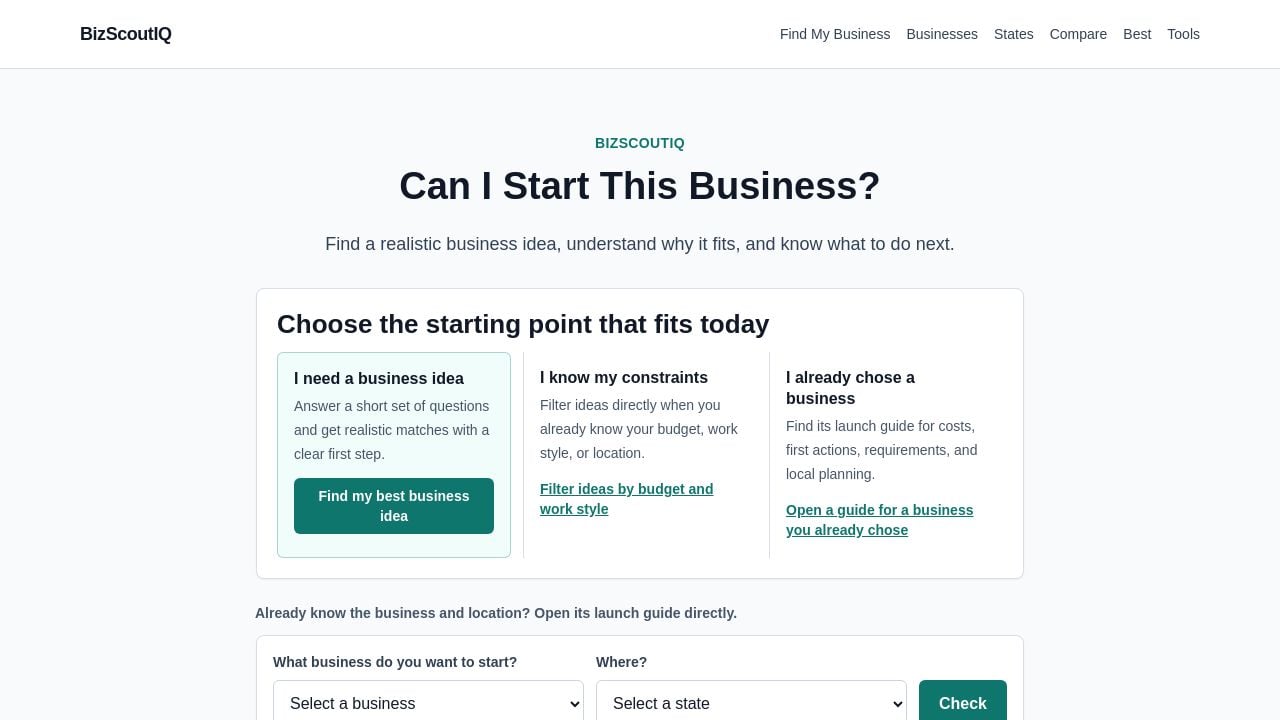 Screenshot of Bizscoutiq.com