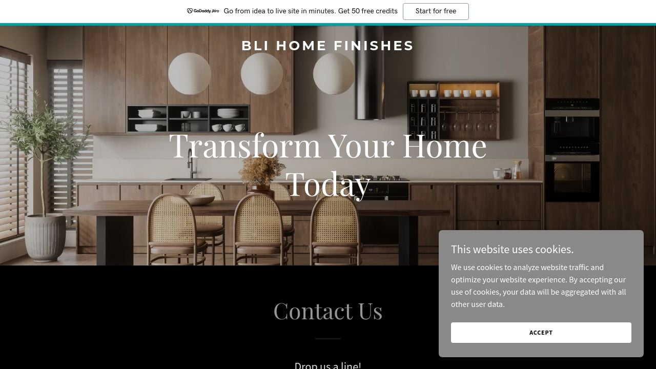 Screenshot of Blihomefinishes.com