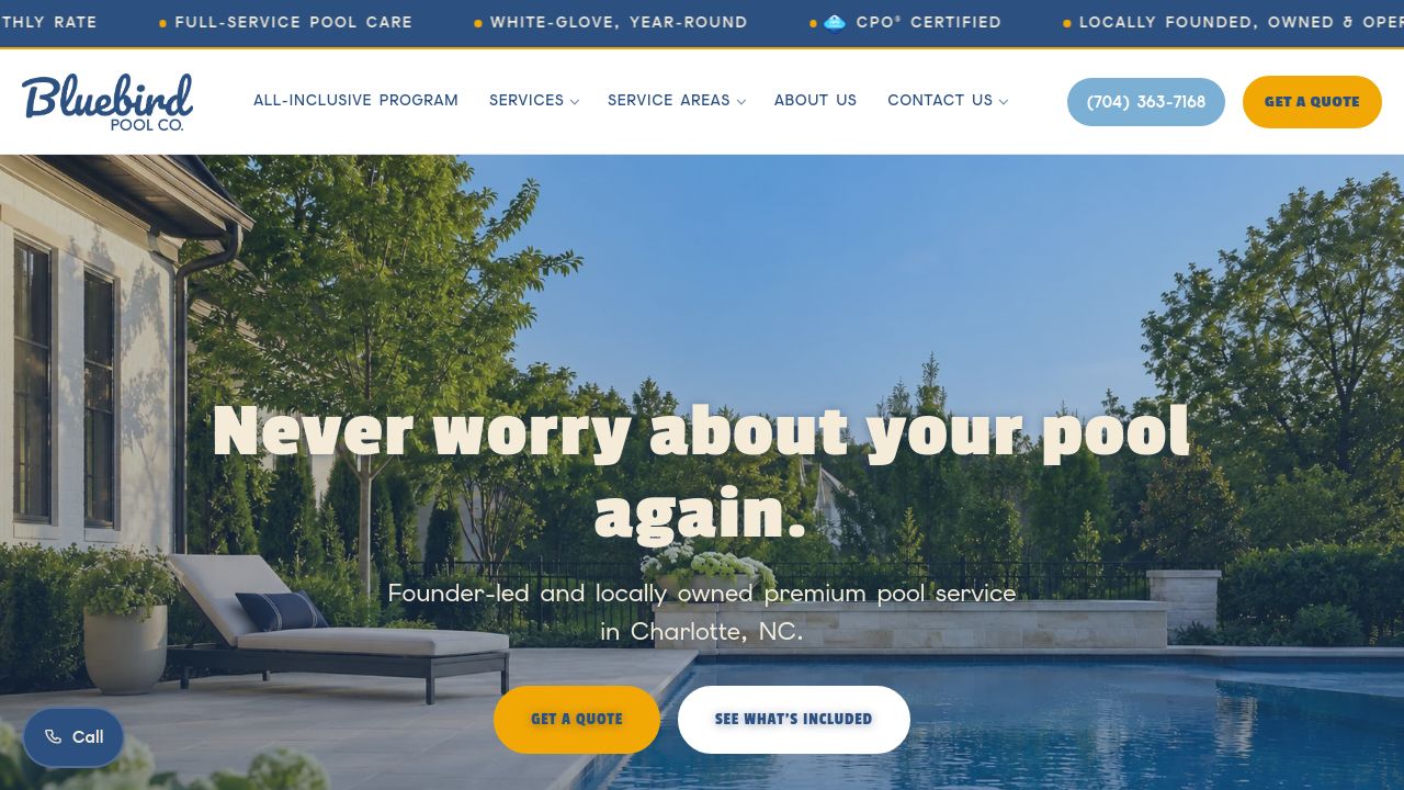 Screenshot of Bluebirdpoolco.com