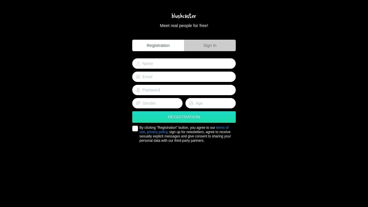 Screenshot of Blushcaster.com