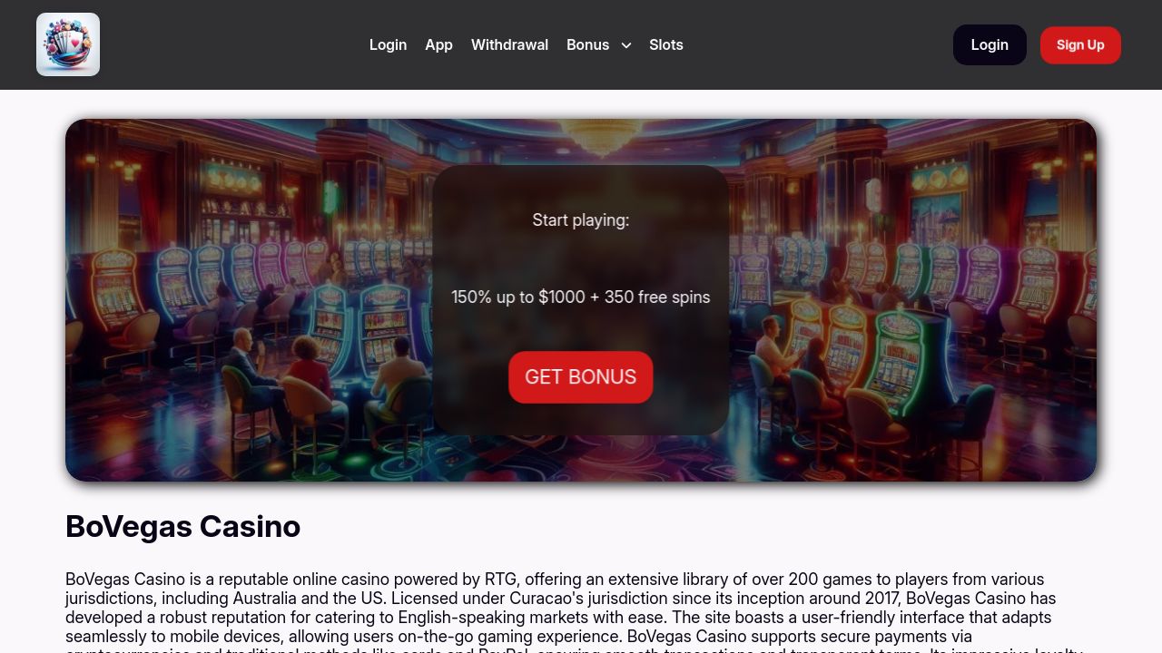 Screenshot of Bo-vegas.org