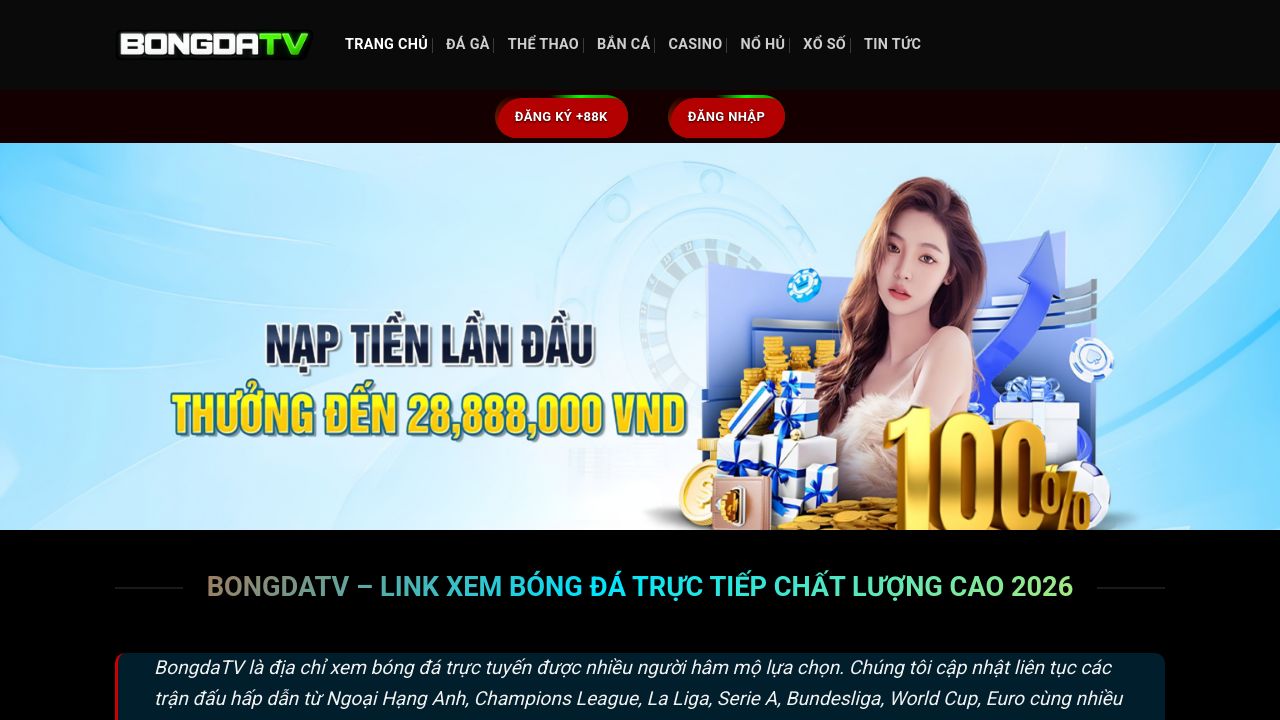 Screenshot of Bongdatv.club