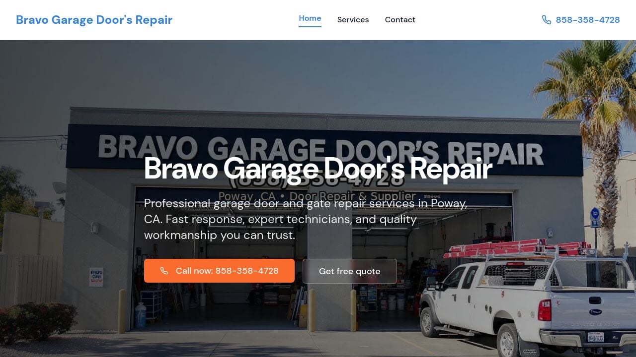 Screenshot of Bravogaraggdoorsrepair.org