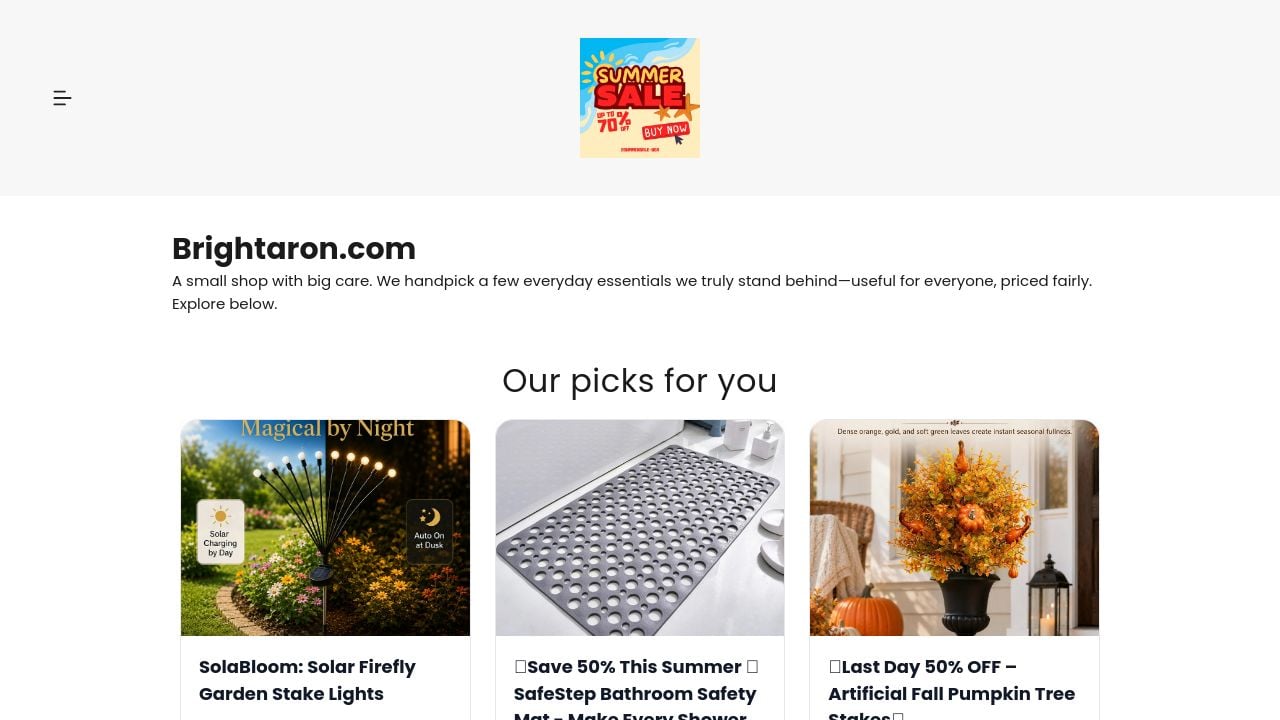 Screenshot of Brightaron.com