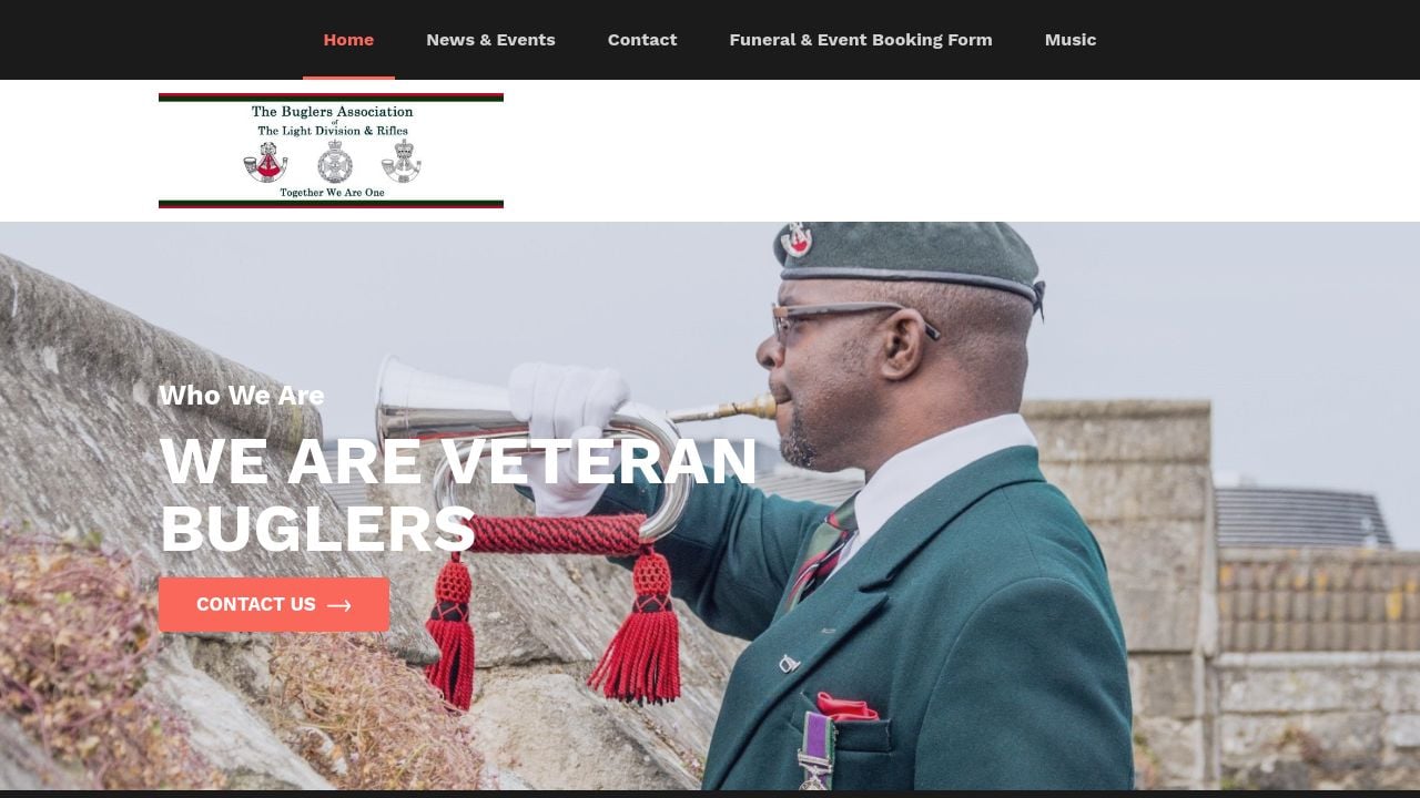 Screenshot of Buglersassociation.org
