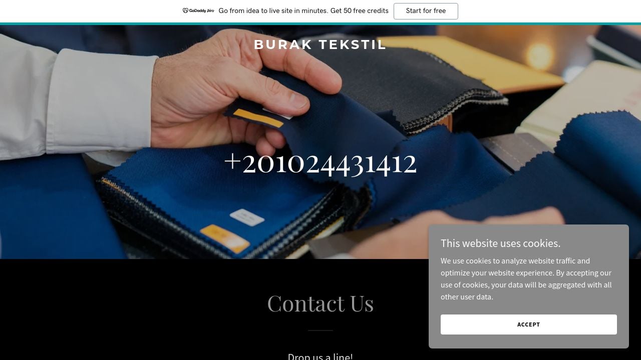 Screenshot of Burak-tekstil.com