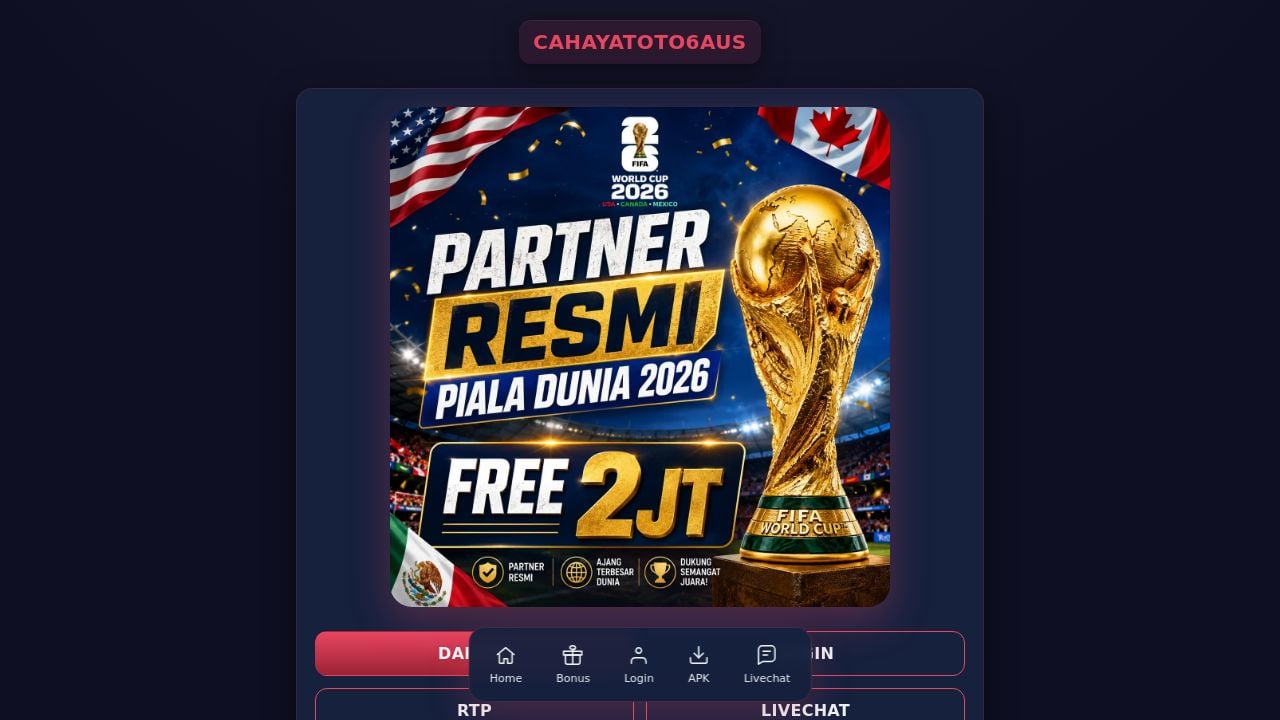 Screenshot of Cahayatoto6aus.site
