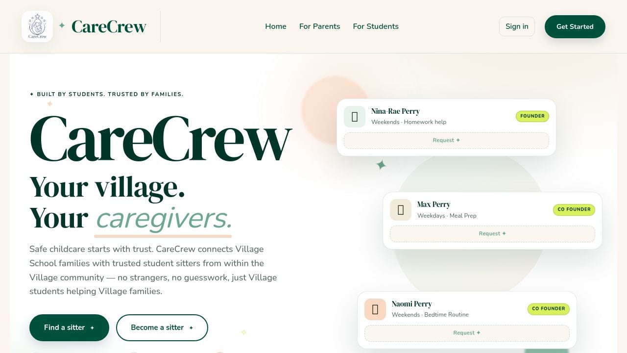 Screenshot of Carecrew.life