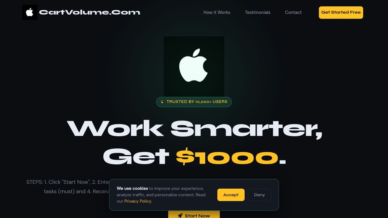 Screenshot of Cartvolume.com