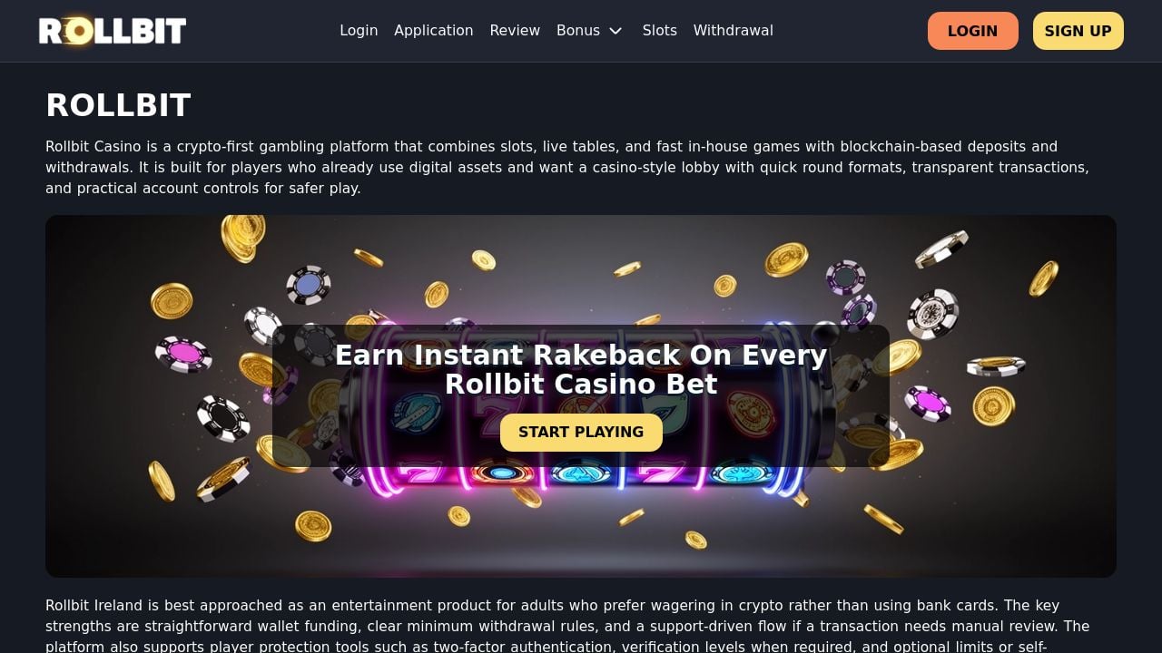 Screenshot of Casino-rollbit.org